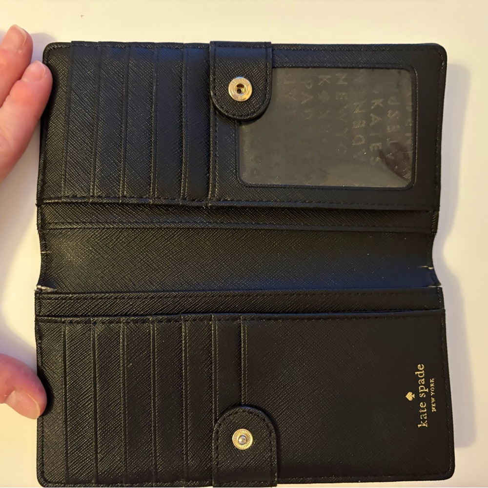Kate Spade Beige Black Colorblock Wallet - Picture 2 of 3